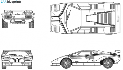 1982 Lamborghini Countach LP500R Coupe blueprint